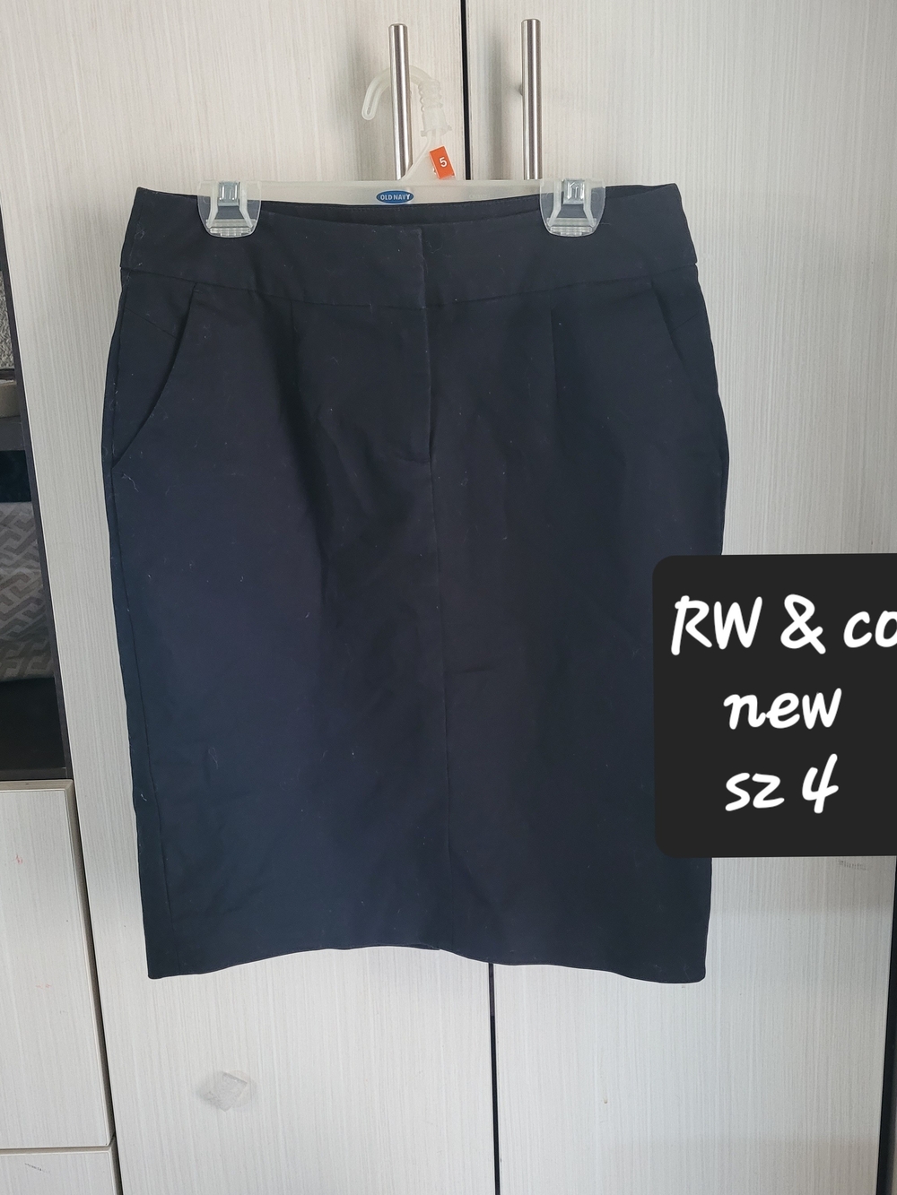 RW&CO. Black Pencil Skirt